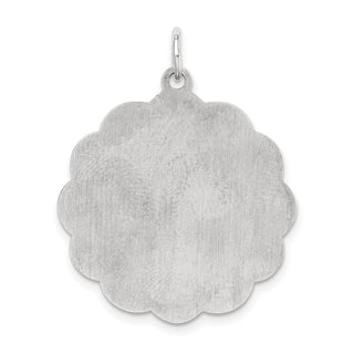 Sterling Silver Engravable Polished Front/Satin Back Disc Charm QM421/27