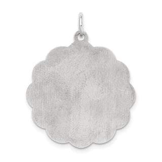 Sterling Silver Engravable Polished Front/Satin Back Disc Charm QM421/27