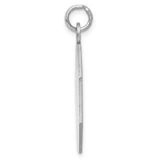 Sterling Silver Engravable Octagon Polished Front/Satin Back Disc Charm QM426/18