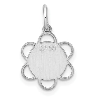 Sterling Silver Engravable Disc Charm QM428/18