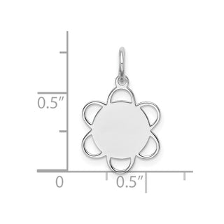 Sterling Silver Engravable Disc Charm QM428/18