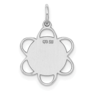 Sterling Silver Engravable Polished Front/Satin Back Disc Charm QM429/27