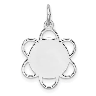 Sterling Silver Engravable Polished Front/Satin Back Disc Charm QM429/27
