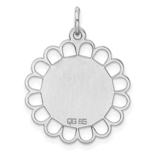Sterling Silver Engravable Polished Front/Satin Back Disc Charm QM431/18