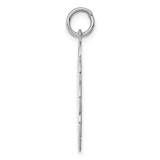 Sterling Silver Engravable Polished Front/Satin Back Disc Charm QM434/18