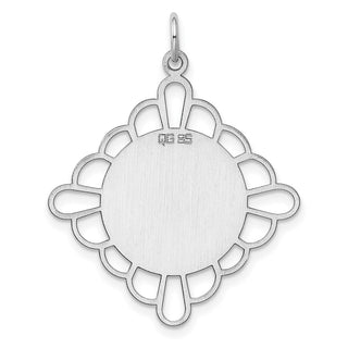 Sterling Silver Engravable Polished Front/Satin Back Disc Charm QM435/18