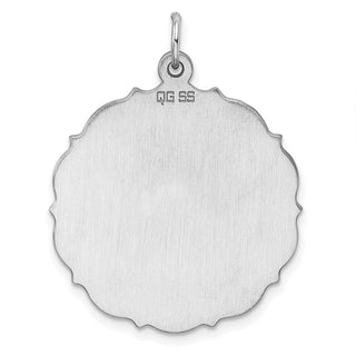 Sterling Silver Engravable Polished Front/Satin Back Disc Charm QM437/27