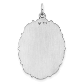 Sterling Silver Engravable Polished Front/Satin Back Disc Charm QM438/27