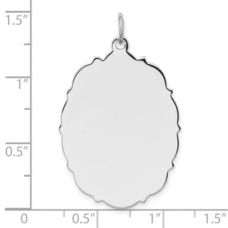 Sterling Silver Engravable Polished Front/Satin Back Disc Charm QM438/35