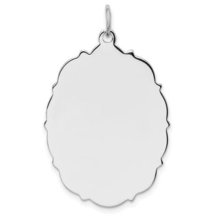 Sterling Silver Engravable Polished Front/Satin Back Disc Charm QM438/27