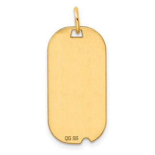 Gold-Plated Sterling Silver Engravable Dog Tag Polished Disc Charm QM442G/18