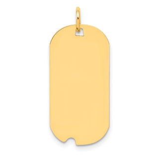 Gold-Plated Sterling Silver Engravable Dog Tag Polished Disc Charm QM442G/35