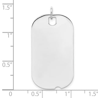 Sterling Silver Engravable Dog Tag Disc Charm QM443/18