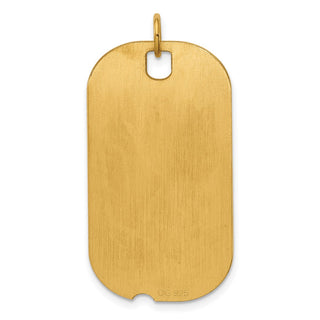 Gold-Plated Sterling Silver Engravable Dog Tag Disc Charm QM443G/27