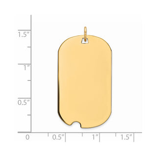 Gold-Plated Sterling Silver Engravable Dog Tag Disc Charm QM443G/27