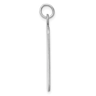 Sterling Silver Engravable Rectangle Satin Back Disc Charm QM446/27