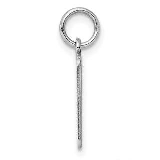 Sterling Silver Engravable Rectangle Satin Back Disc Charm QM447/35