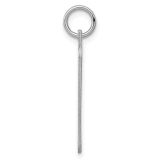 Rhodium-Plated Sterling Engravable Rectangle Satin Back Disc Charm QM448/50