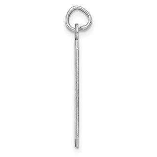 Sterling Silver Engravable Rectangle Satin Back Disc Charm QM450/18