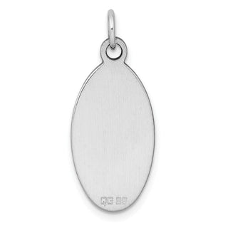 Sterling Silver Engravable Oval Polished Front/Satin Back Disc Charm QM451/27