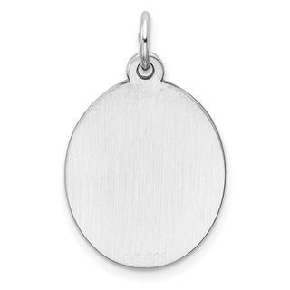 Sterling Engravable Oval Polished Front/Satin Back Disc Charm QM453/27