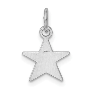 Sterling Silver Engravable Star Disc Charm QM462/27