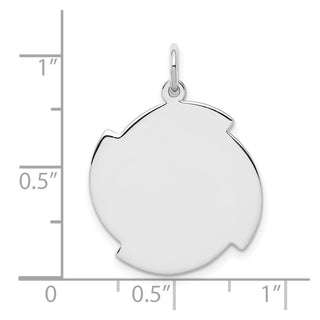 Sterling Silver Engravable Disc Charm QM465/27