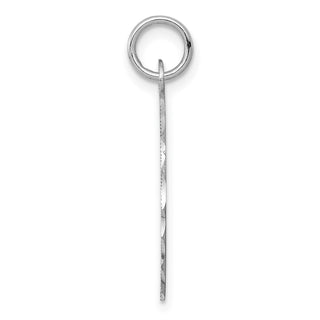 Sterling Silver Engravable Oval Patterned Satin Back Disc Charm QM475/18