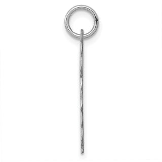Sterling Silver Engravable Heart Patterned Satin Back Disc Charm QM478/18