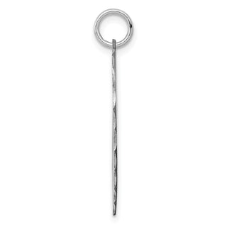 Sterling Silver Engravable Heart Patterned Satin Back Disc Charm QM479/18