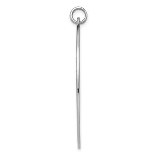 Sterling Silver Engravable Oval Polished Front/Satin Back Disc Charm QM488/35