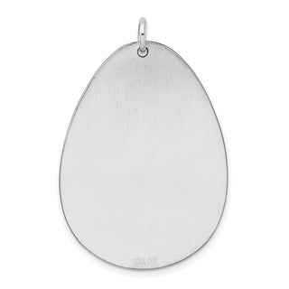 Sterling Silver Engravable Polished Front/Satin Back Disc Charm QM492/35