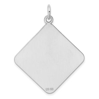 Sterling Silver Engravable Polished Front/Satin Back Disc Charm QM493/35