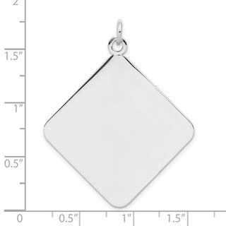 Sterling Silver Engravable Polished Front/Satin Back Disc Charm QM493/35