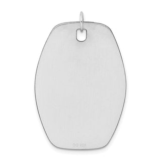 Sterling Silver Engravable Polished Front/Satin Back Disc Charm QM496/35