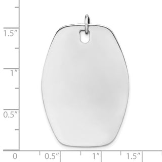 Sterling Silver Engravable Polished Front/Satin Back Disc Charm QM496/35