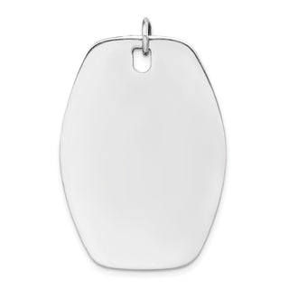 Sterling Silver Engravable Polished Front/Satin Back Disc Charm QM496/35