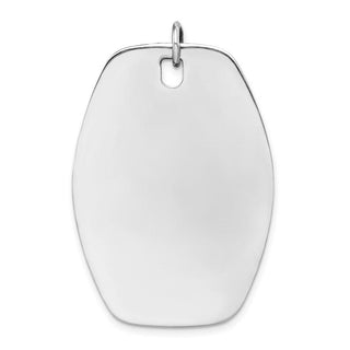 Sterling Silver Engravable Polished Front/Satin Back Disc Charm QM496/35