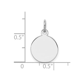 Sterling Silver Engravable Round Polished Front/Satin Back Disc Charm QM497/27