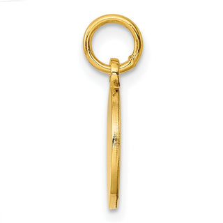 Gold-Plated Sterling Silver Engravable Round Polished Disc Charm QM497G/35