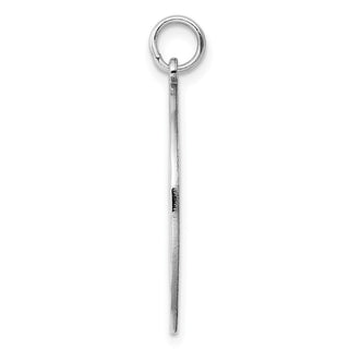 Sterling Engravable Round Polished Front/Satin Back Disc Charm QM498/35