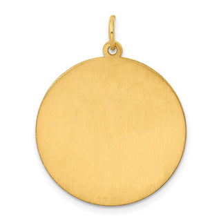 Gold-Plated Sterling Silver Engravable Round Polished Disc Charm QM498G/35