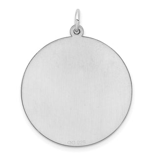 Sterling Engravable Round Polished Front/Satin Back Disc Charm QM499/50