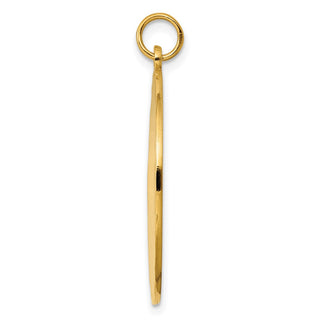Gold-Plated Sterling Silver Engravable Round Polished Disc Charm QM499G/50