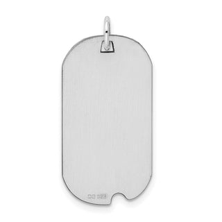 Sterling Engravable Dog Tag Polished Front/Satin Back Disc Charm QM504/35