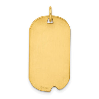 Gold-Plated Sterling Silver Engravable Dog Tag Polished Disc Charm QM504G/18