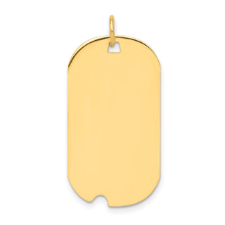 Gold-Plated Sterling Silver Engravable Dog Tag Polished Disc Charm QM504G/35