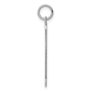 Rhodium-Plated Sterling Engravable Rectangular Satin Back Disc Charm QM506/27