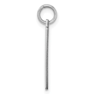 Sterling Silver Engravable Rectangular Polish Front/Satin Back Disc Charm 50750