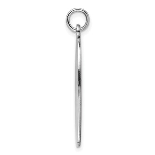 Sterling Engravable Oval Polished Front/Satin Back Disc Charm QM514/35